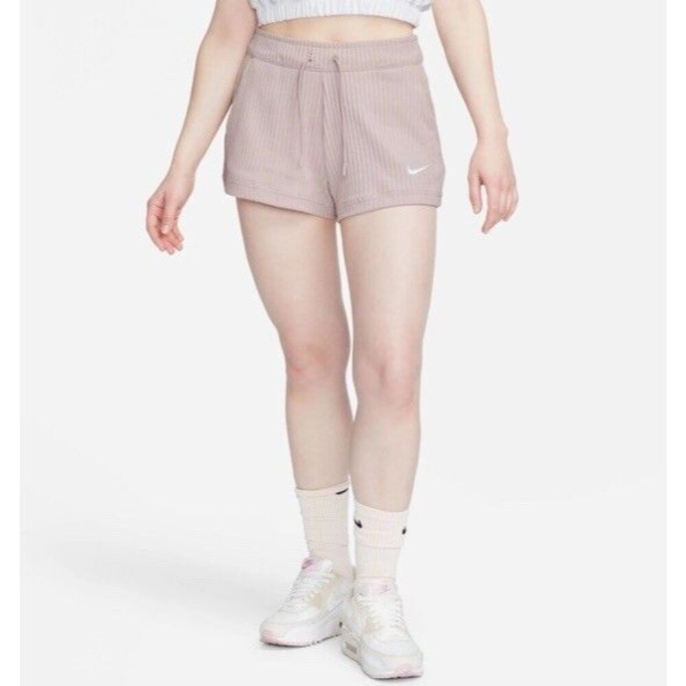 Nike Sportswear Women's Phoenix Fleece High-Waisted Shorts Sail White Size XXL